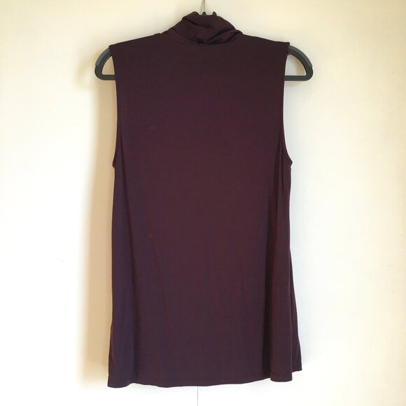RW&CO. Plum Mockneck Soft Sleeveless Jersey Tank - Picture 2 of 12
